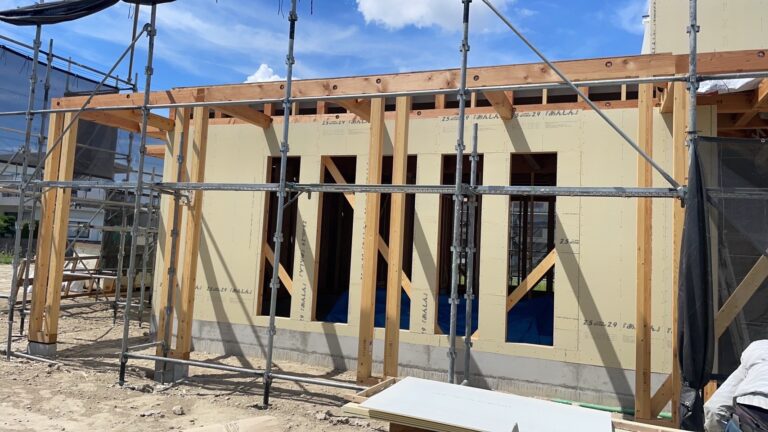 耐震 新築屋外用 ニチハ耐力面材『あんしん』施工